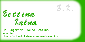 bettina kalna business card